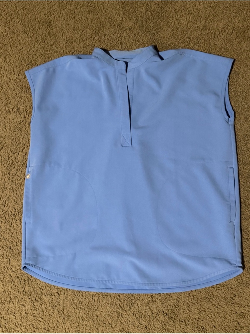Figs Women's Light Blue Sleeveless Scrub Top